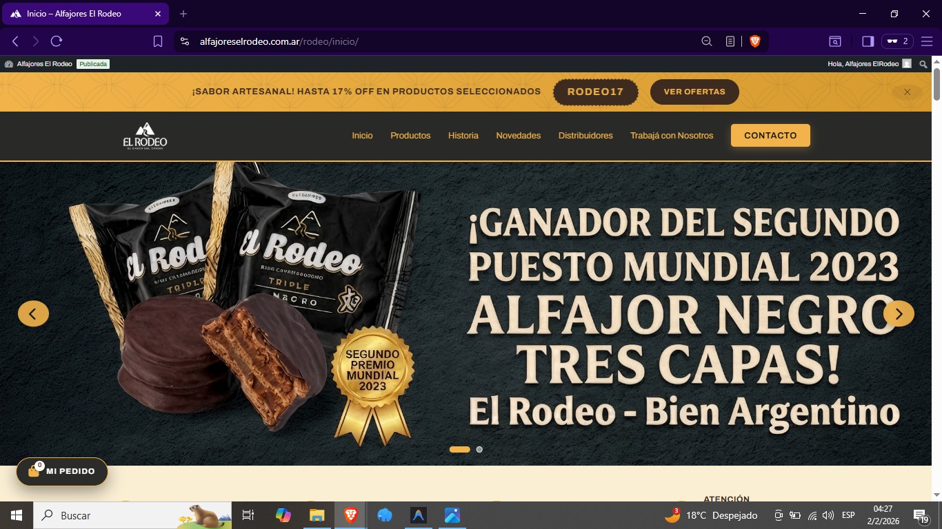 Hero Web - Alfajores El Rodeo