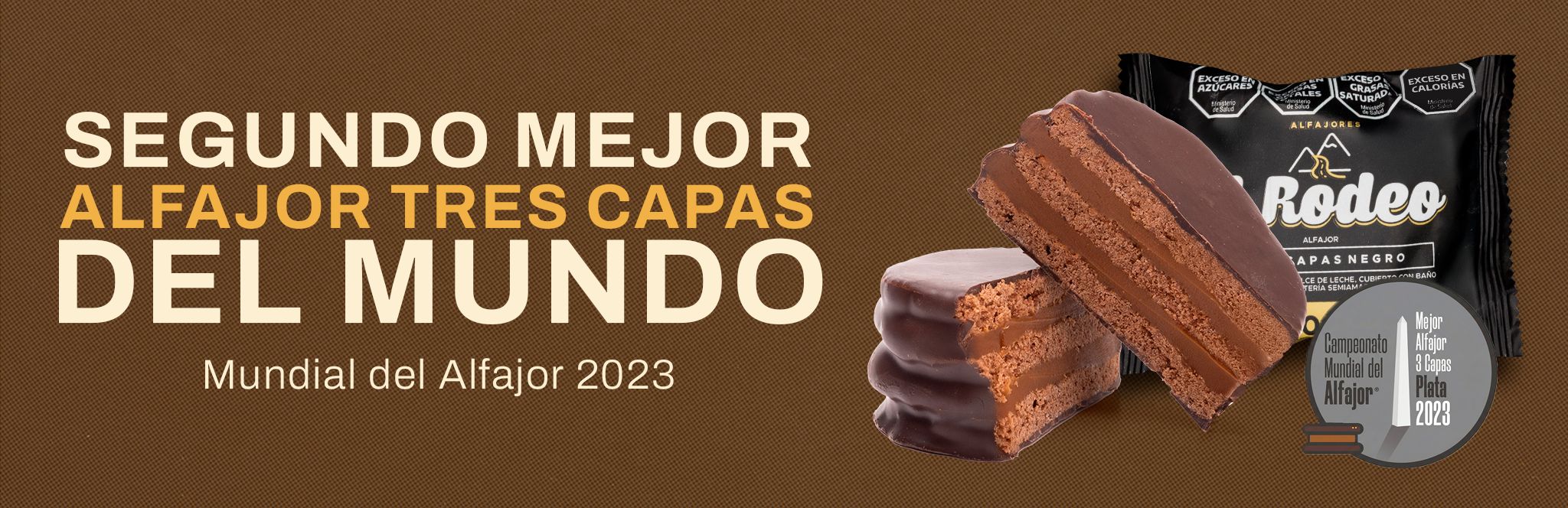 Alfajor Negro Tres Capas - Ganador del Segundo Puesto Mundial 2023
