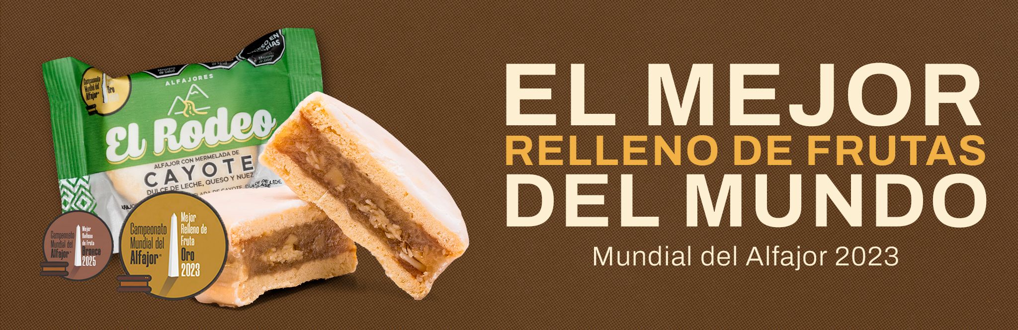 Alfajor de Cayote - Ganador del Primer Puesto Mundial Mejor Alfajor relleno de Fruta 2023